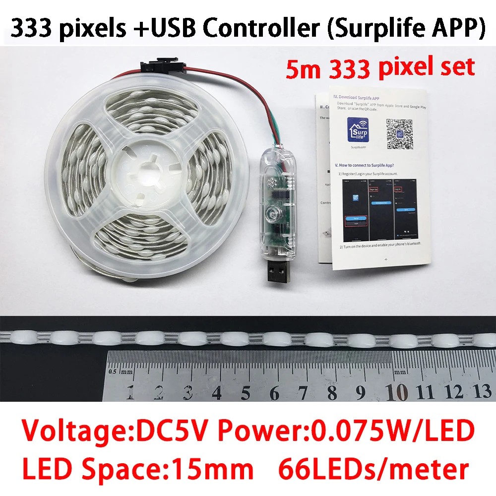 5m WS2812B LED Ʈ 1.5/2/2.5/5cm ġ / ̾  ũ     Ʈ Ʈ